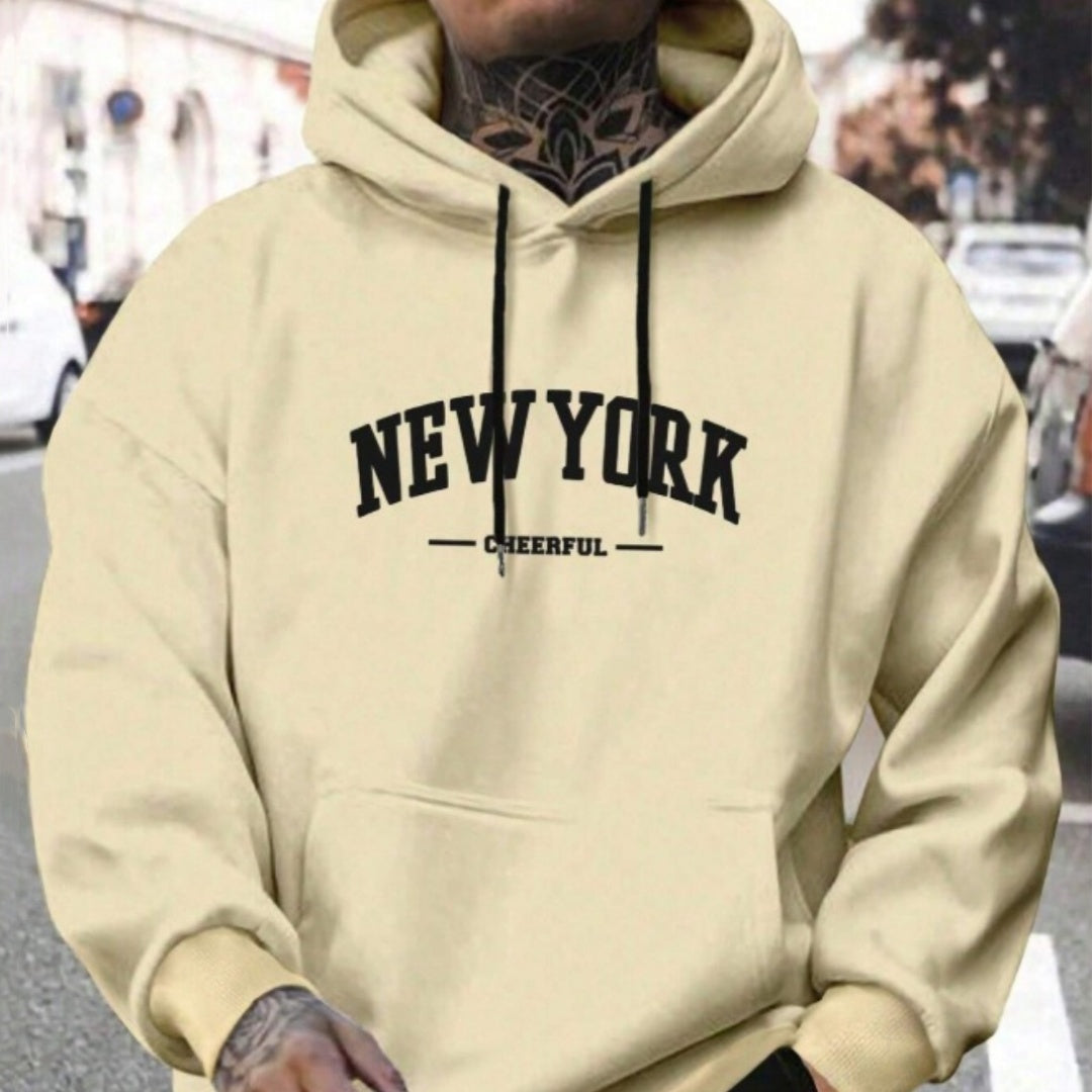 Men's Casual American-style Retro Loose Hooded Sweater