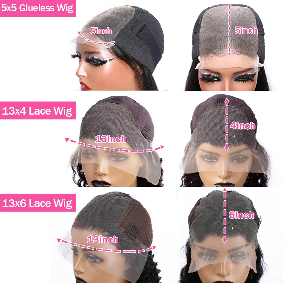Mossily 300 Density Brazilian 30 40 Inch Bone Straight 13x4 13x6 HD Lace Front Human Hair Wigs Lace Frontal Wig 5x5 Glueless Wig