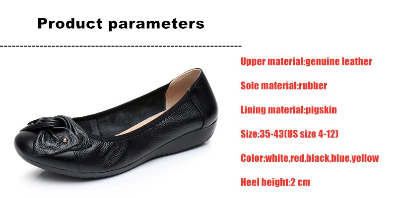 WOIZGIC Women's Female Ladies Mother Woman Flats Shoes Loafers Genuine Leather Slip On Summer Round Toe Size 35-43 ZBM-1108