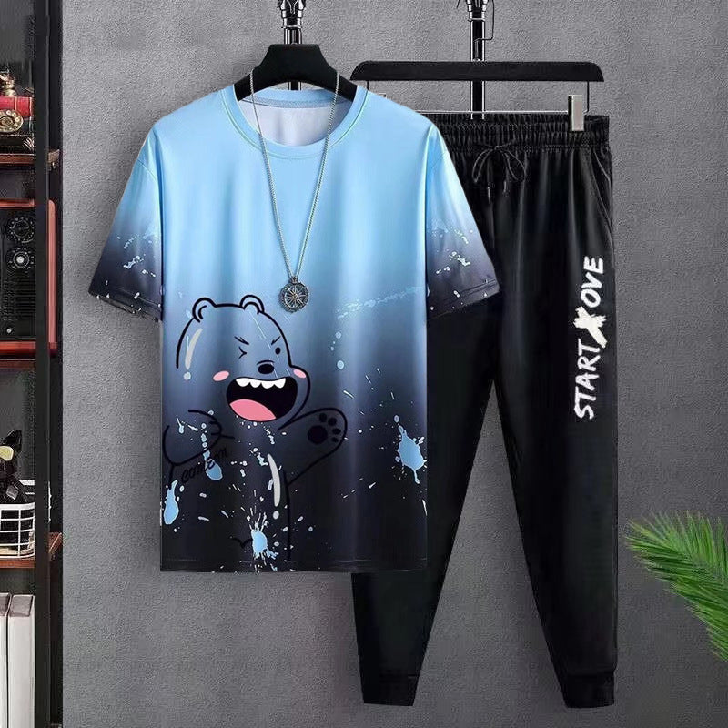 Summer Thin Short-sleeved Trousers Sports Suit