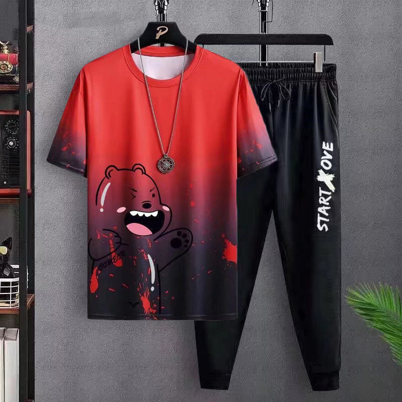 Summer Thin Short-sleeved Trousers Sports Suit