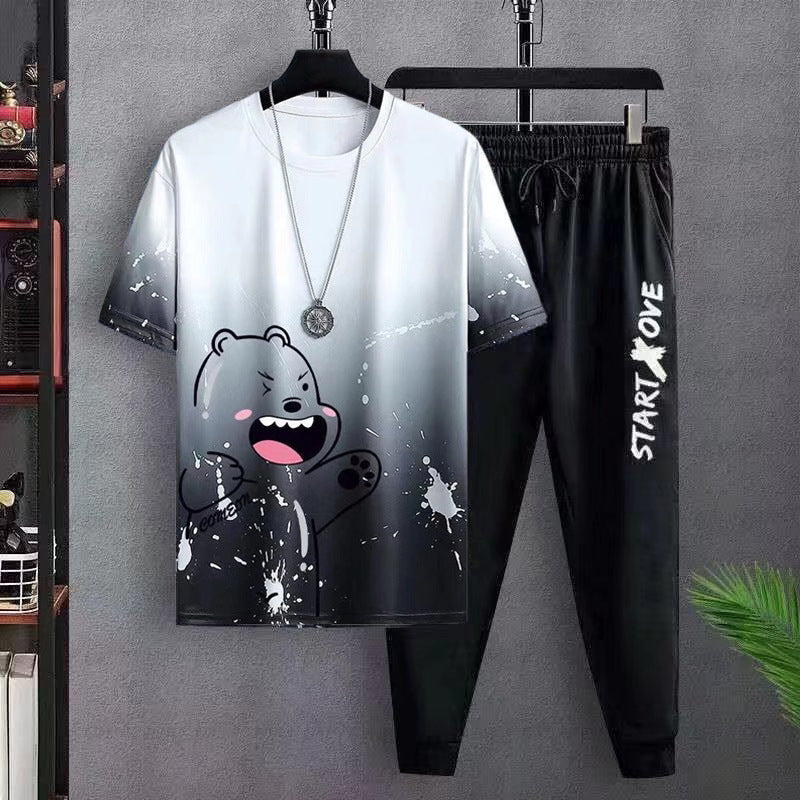 Summer Thin Short-sleeved Trousers Sports Suit