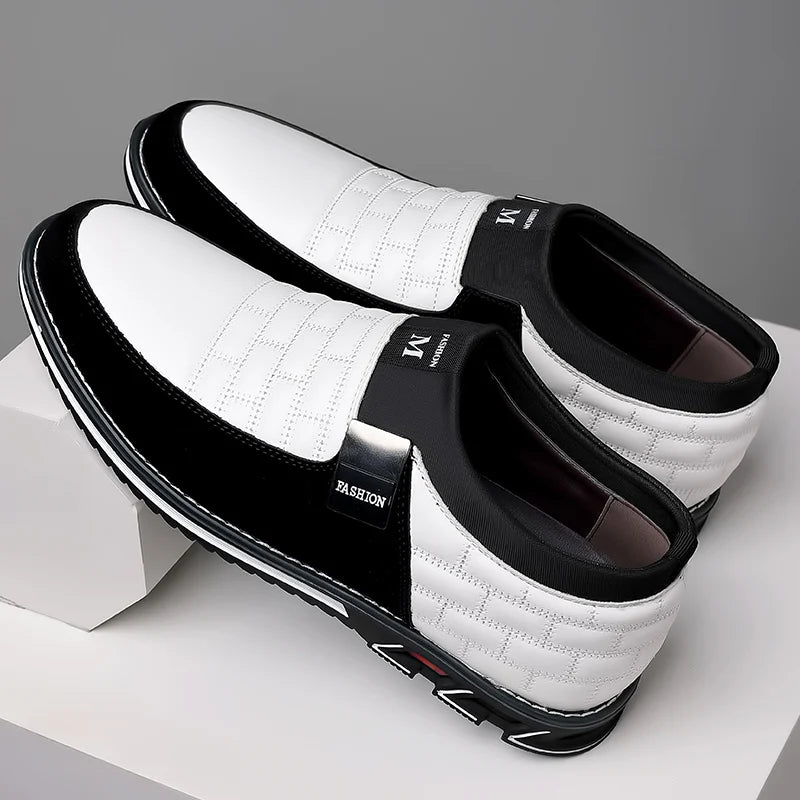 Men Business Casual Shoes Slip-on PU Leather Shoes Plus Size Formal Sneakers for Men Wedding Party Office Oxfords Dress Shoes