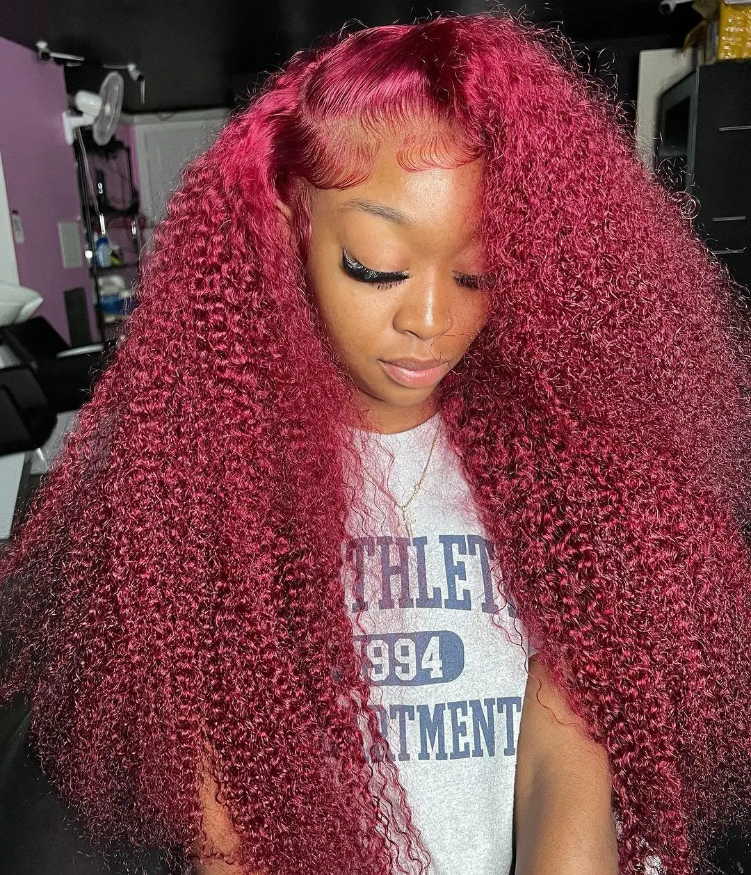 Burgundy Curly 13x6 Hd Lace Frontal Wig Human Hair 100% Brazilian 13x4 Water Deep Wave 99J Red Colored Wig For Women 30 40 Inch