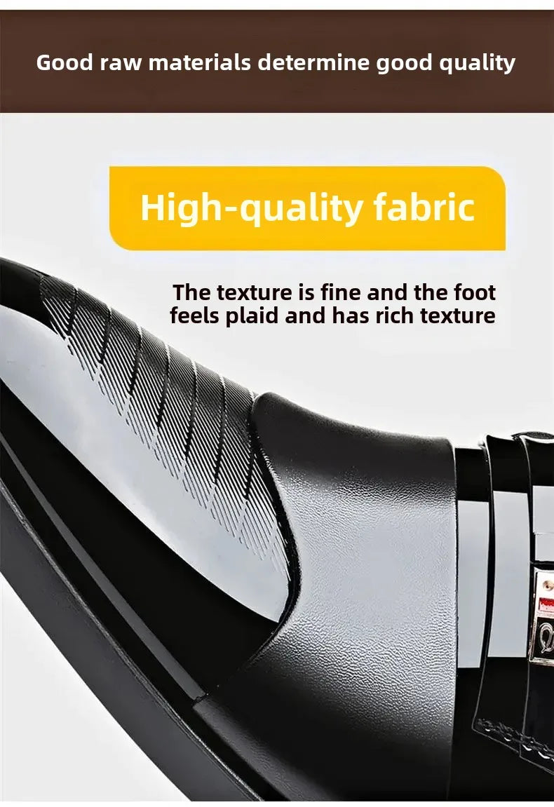 Luxury Men's Dress Shoes Elegant Mens Wedding Party High Quality Dress Shoes Social Man Dress Shoes Round Toe Office Men Loafers