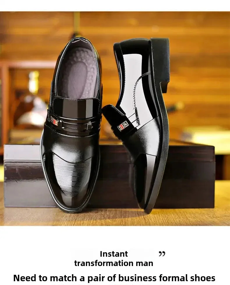 Luxury Men's Dress Shoes Elegant Mens Wedding Party High Quality Dress Shoes Social Man Dress Shoes Round Toe Office Men Loafers