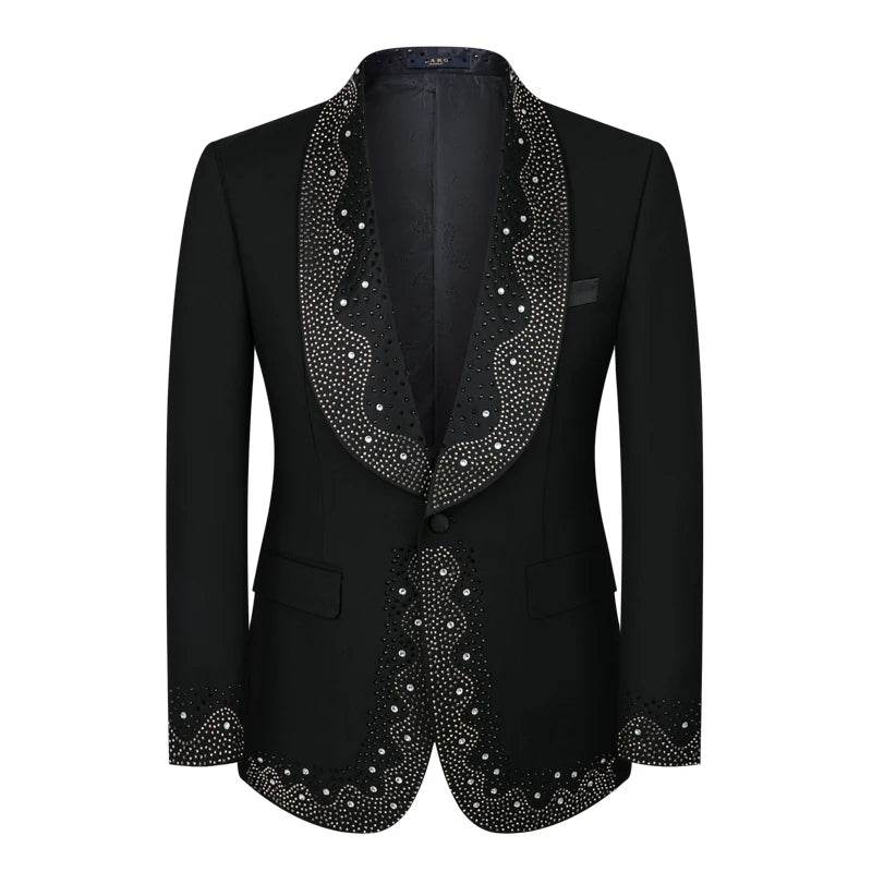 2024 High-grade Light Luxury Mens Suits Set 3 Pieces, Wedding Host Banquet Performance Party Blazer Dress with Pants Vest, S-3XL