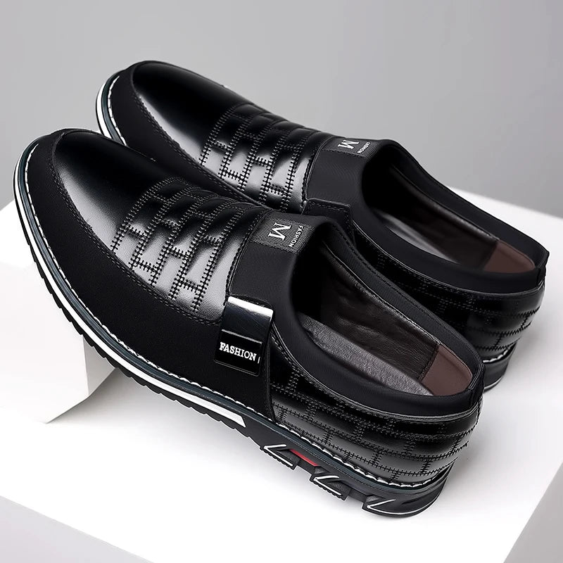 Men Business Casual Shoes Slip-on PU Leather Shoes Plus Size Formal Sneakers for Men Wedding Party Office Oxfords Dress Shoes