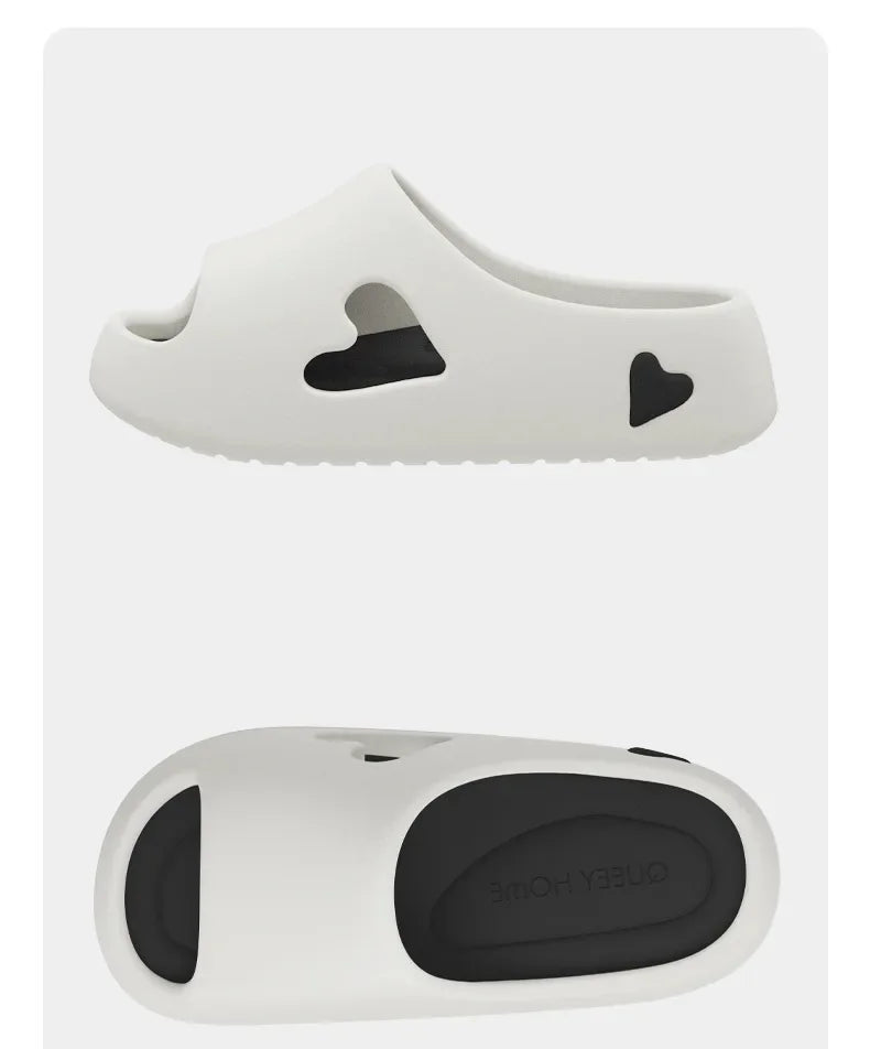 House Slipper Flip Flop Women Love Heart Platform Cloud Outdoor Indoor Summer Soft Sandal Slides Ladies Home Hotel Shoe Flat EVA