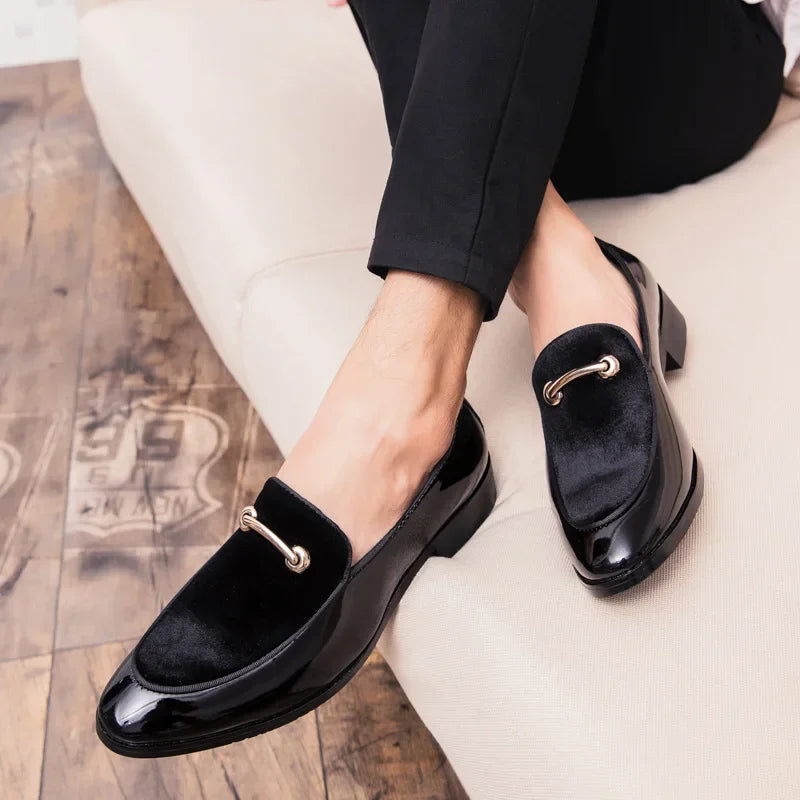 ZapatosPara HombreMen Social Shoe AutumnLuxury Men Dress Leather Shoe Fashion Flat Men Shoe Italian Business Casual Shoes Loafer