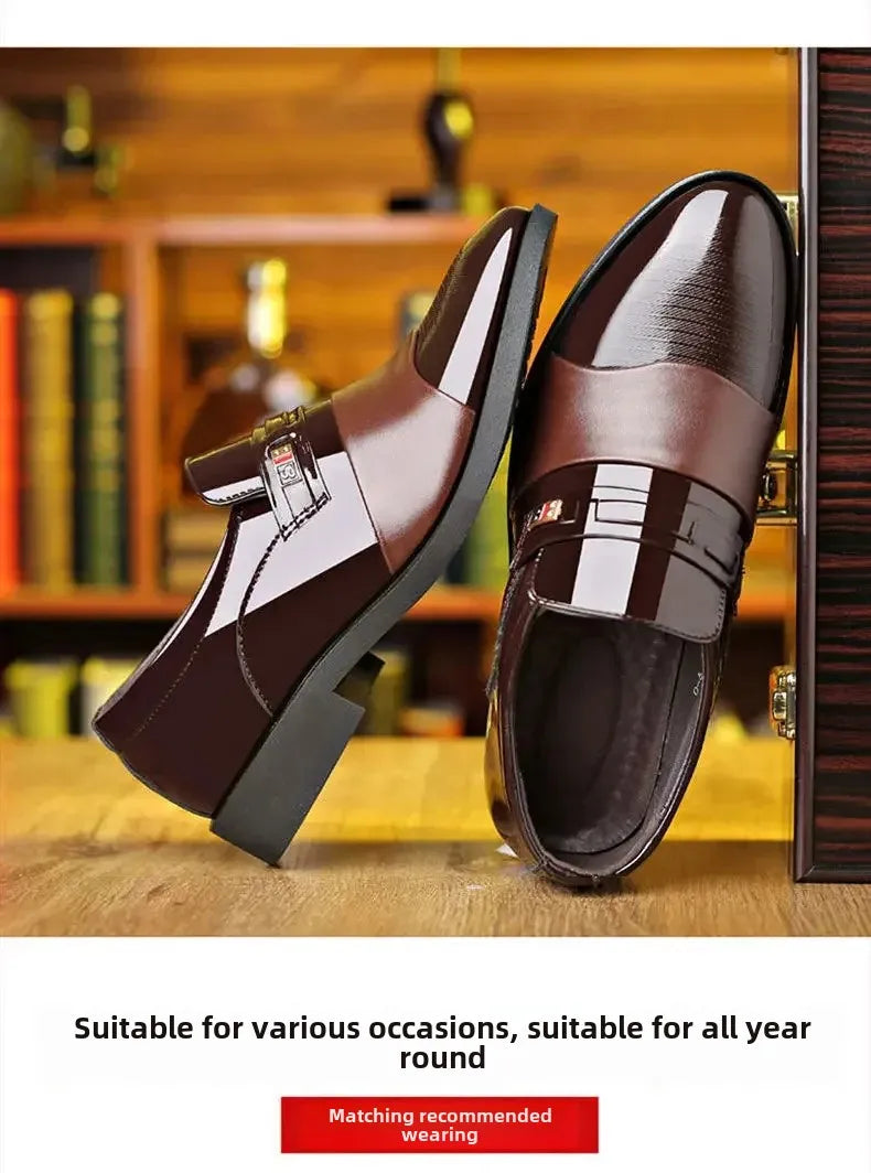 Luxury Men's Dress Shoes Elegant Mens Wedding Party High Quality Dress Shoes Social Man Dress Shoes Round Toe Office Men Loafers