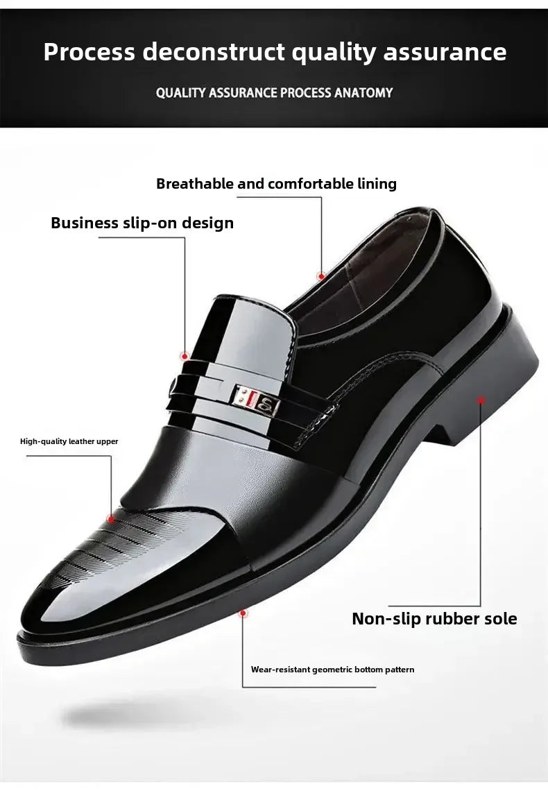 Luxury Men's Dress Shoes Elegant Mens Wedding Party High Quality Dress Shoes Social Man Dress Shoes Round Toe Office Men Loafers