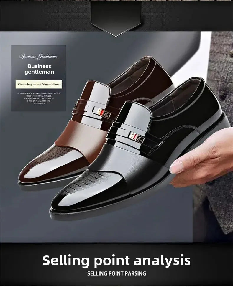 Luxury Men's Dress Shoes Elegant Mens Wedding Party High Quality Dress Shoes Social Man Dress Shoes Round Toe Office Men Loafers