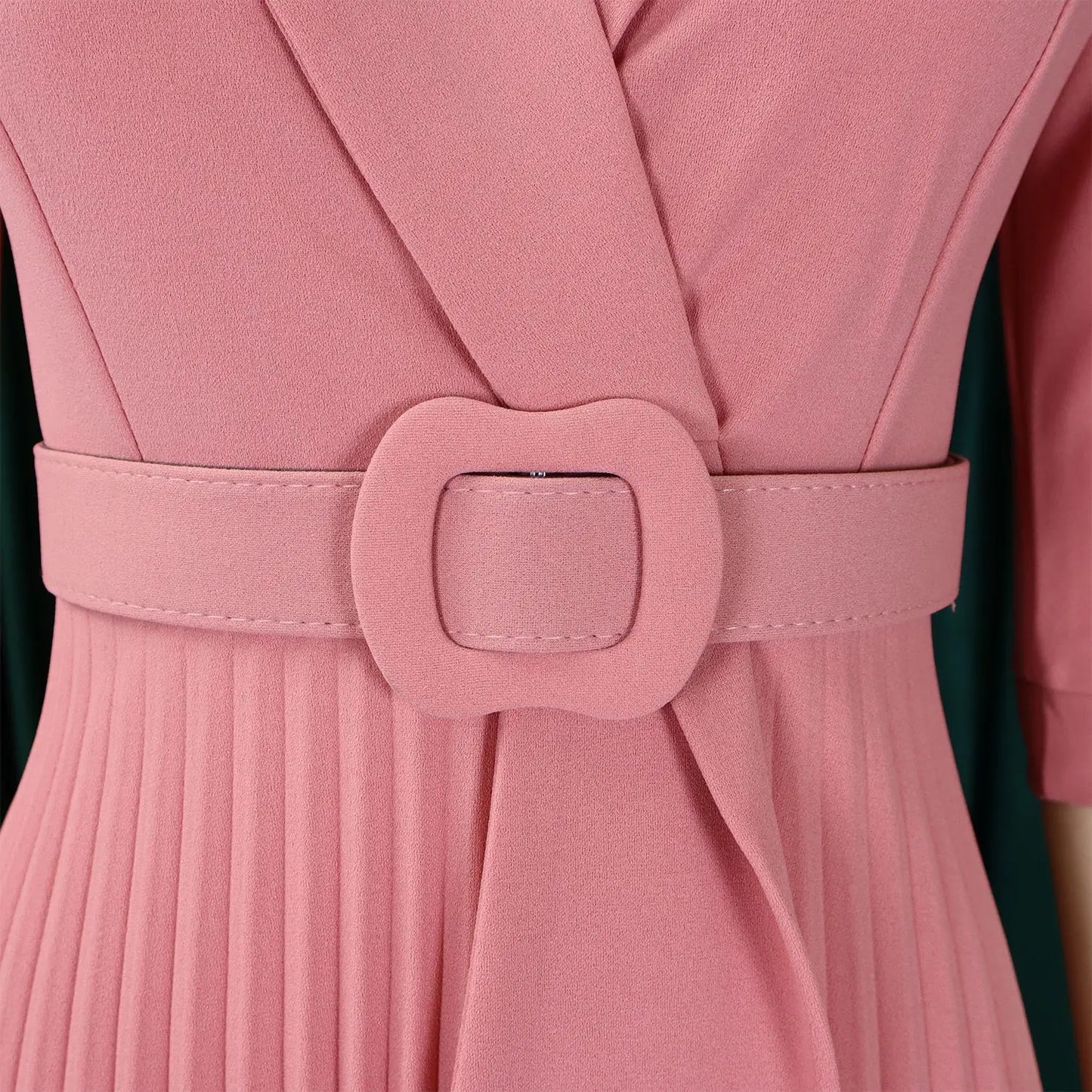 Pleated Dress Women Sexy Dresses White Round Neck Slim Sheath Work High Waist Hip Wrap Elegant Bodycon Mid Length Vestidos